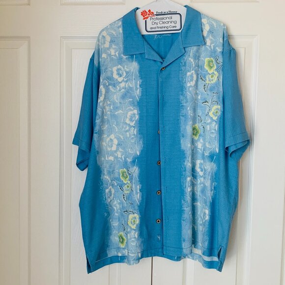 TOMMY BAHAMA Mens Tropical Silk Short Sleeve  Camp Shirt XL - Picture 1 of 10